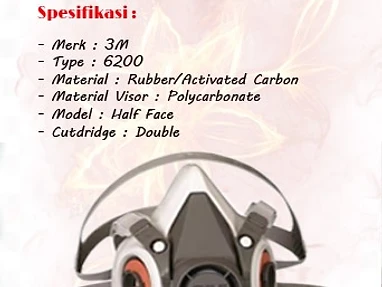 Masker Gas Respiratori 3M 6200